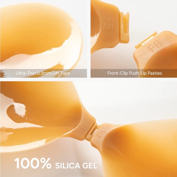 Women's Invisible Sticky Bras Ultra-Thin 0.3mm Lift Tape Light Nude - Picture 5 of 8